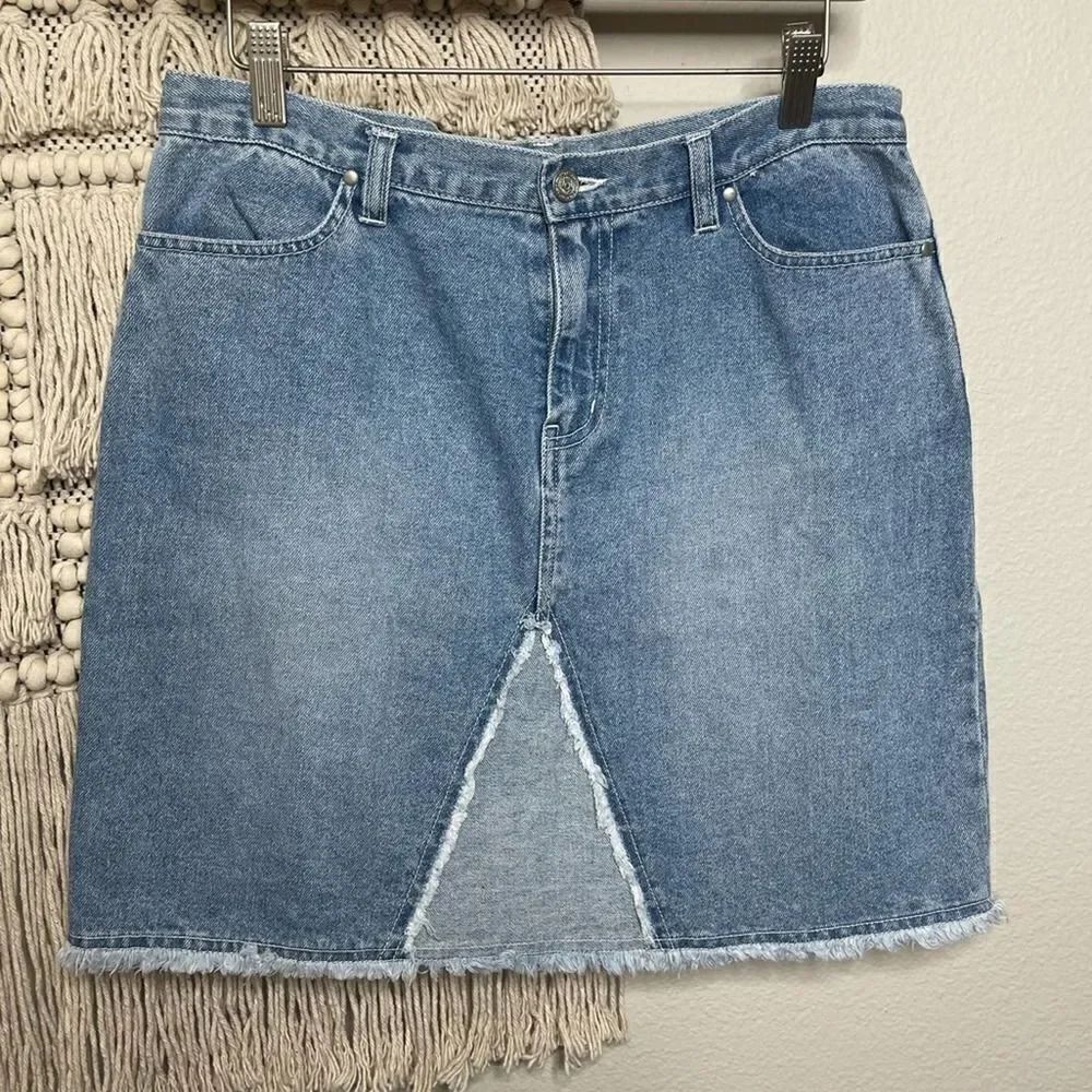 Clio Vintage High Waisted Jean Skirt